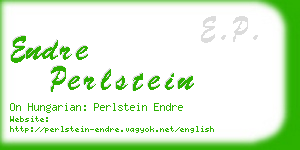 endre perlstein business card